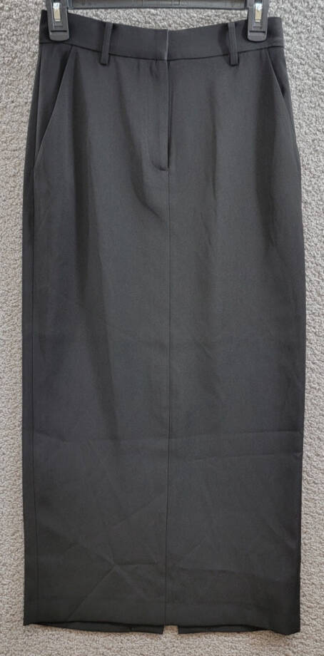 French Connection Harry Suiting Maxi Skirt Women's 2 Blackout Hook & Bar Closure