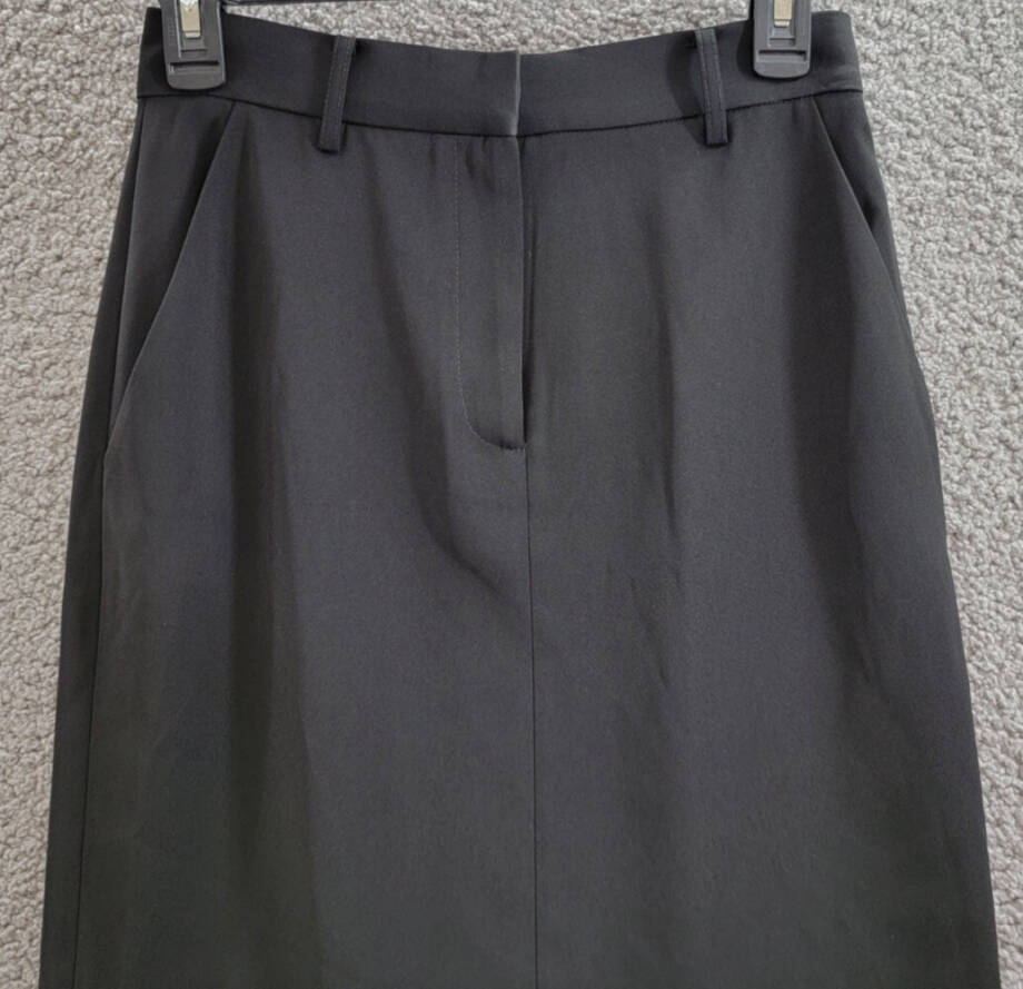 French Connection Harry Suiting Maxi Skirt Women's 2 Blackout Hook & Bar Closure