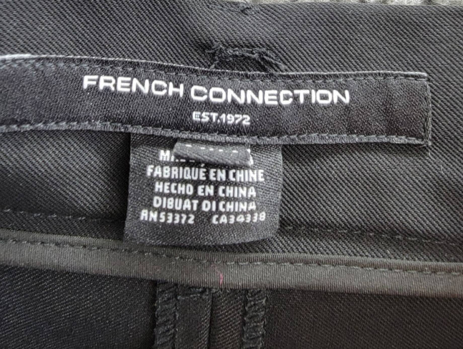 French Connection Harry Suiting Maxi Skirt Women's 2 Blackout Hook & Bar Closure