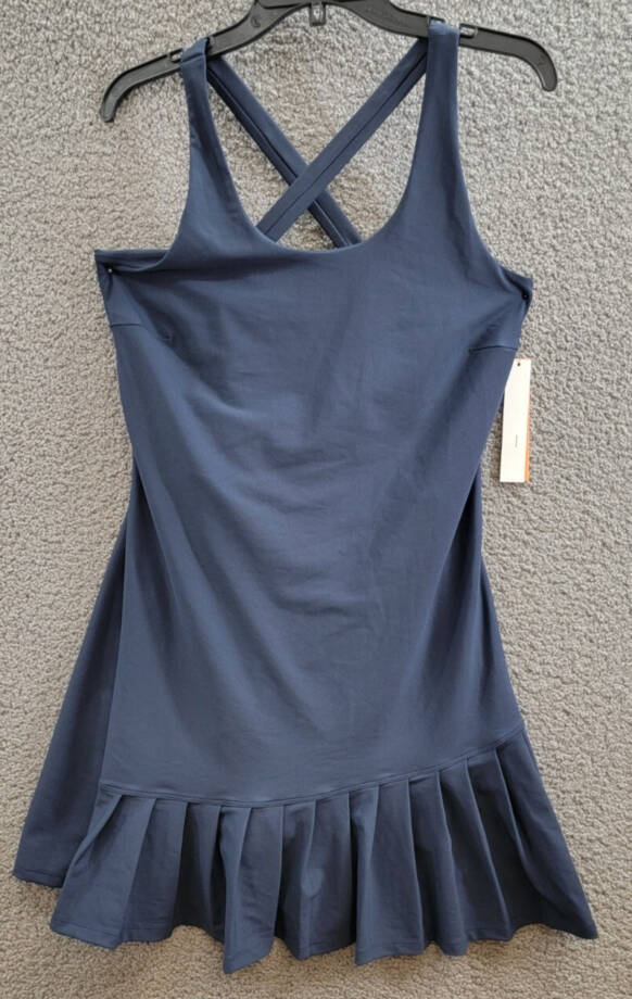 Aqua Athletic Pleat Hem Active Dress Women's XL Myth Sleeveless Pullover Style~