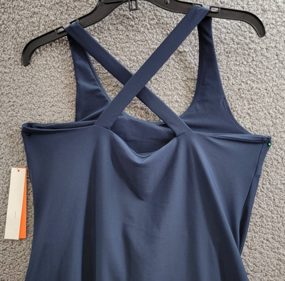 Aqua Athletic Pleat Hem Active Dress Women's XL Myth Sleeveless Pullover Style~