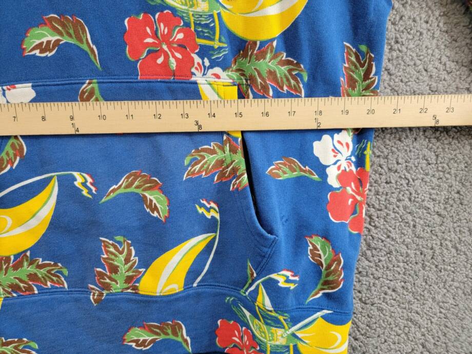 Polo Ralph Lauren Sailboat-Floral Fleece Hoodie Men's M Blue Multi Long Sleeve
