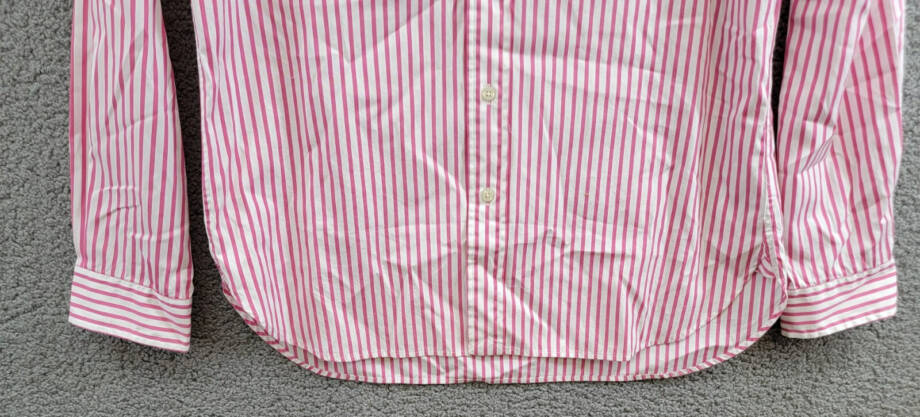 Polo Ralph Lauren Poplin Stripe Custom Fit Button Down Shirt Men's M Pink/White