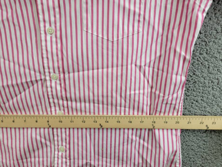 Polo Ralph Lauren Poplin Stripe Custom Fit Button Down Shirt Men's M Pink/White
