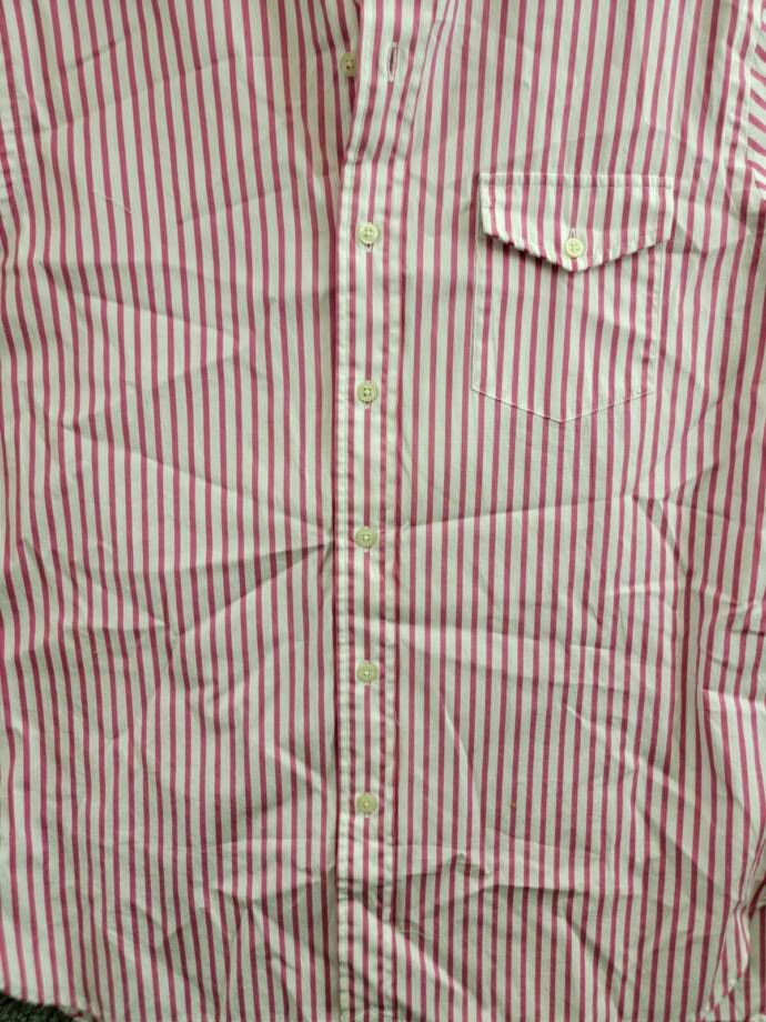 Polo Ralph Lauren Poplin Stripe Custom Fit Button Down Shirt Men's M Pink/White