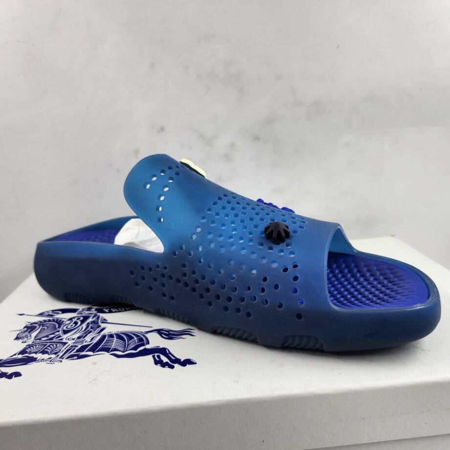 Burberry Stingray Rubber Pool Slide Flip Flop Shoes Men's 45 Midnight Blue