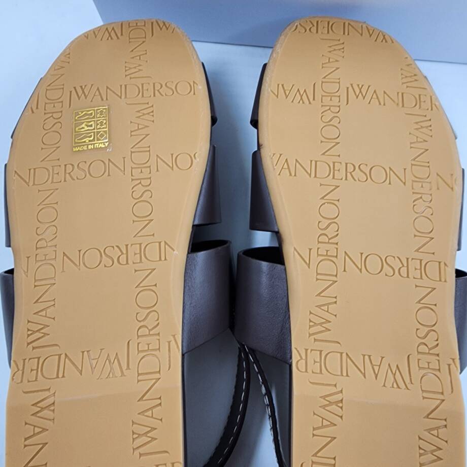 JW Anderson Buckled Fisherman Sandals Men's 41/8 US Dark Brown Buckled Closure