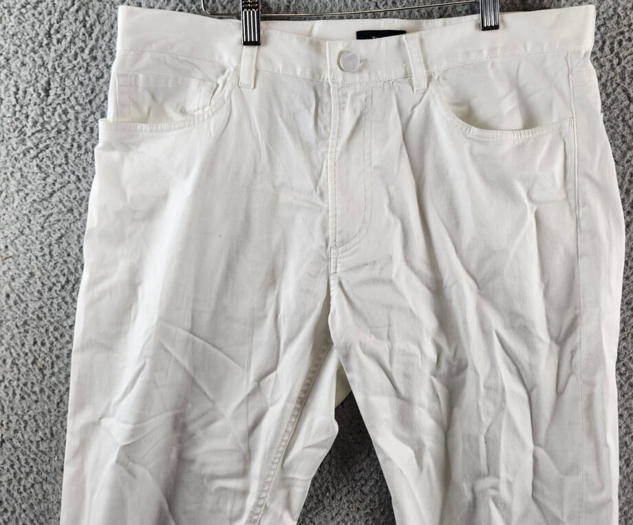 Theory Zaine 5-Pocket Hanson Twill Pants Men's 33 White Zip/Button Closure