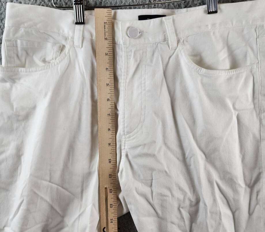 Theory Zaine 5-Pocket Hanson Twill Pants Men's 33 White Zip/Button Closure