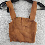 Sanctuary Morello Ribbed Sleeveless Camisole Top Women's XS Spice Solid Pullover