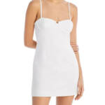 FRENCH CONNECTION Whisper Corset Dress Women's 10 Sumer White Back Zip Closure