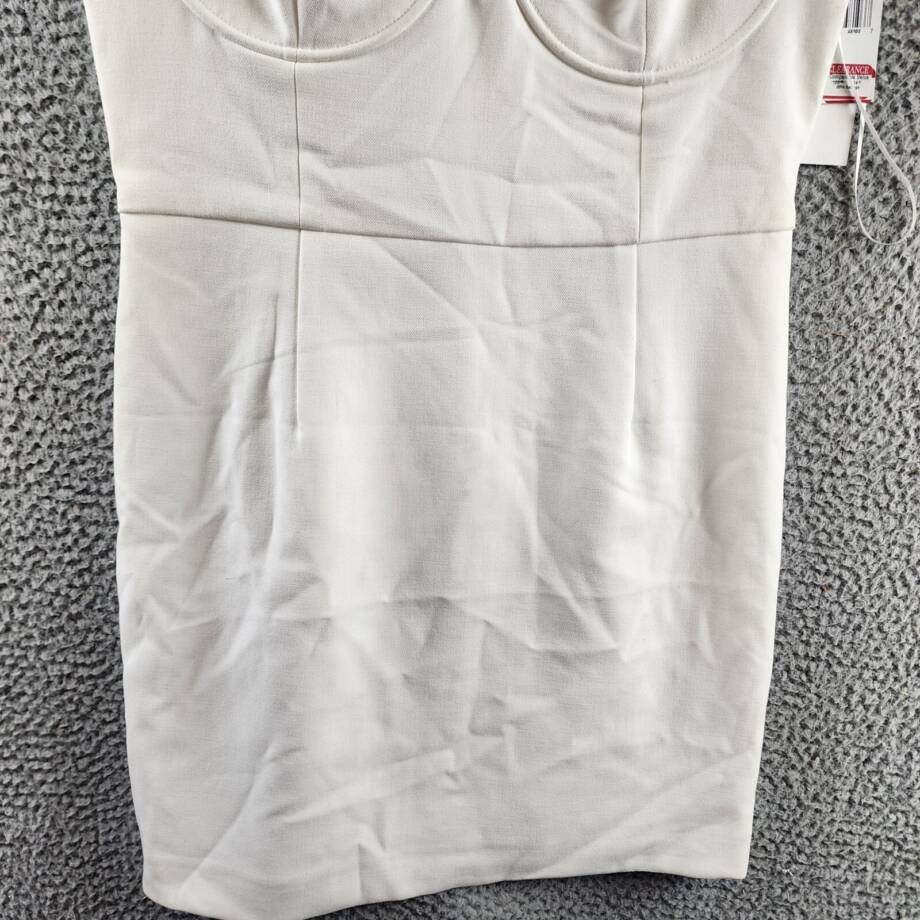 FRENCH CONNECTION Whisper Corset Dress Women's 10 Sumer White Back Zip Closure