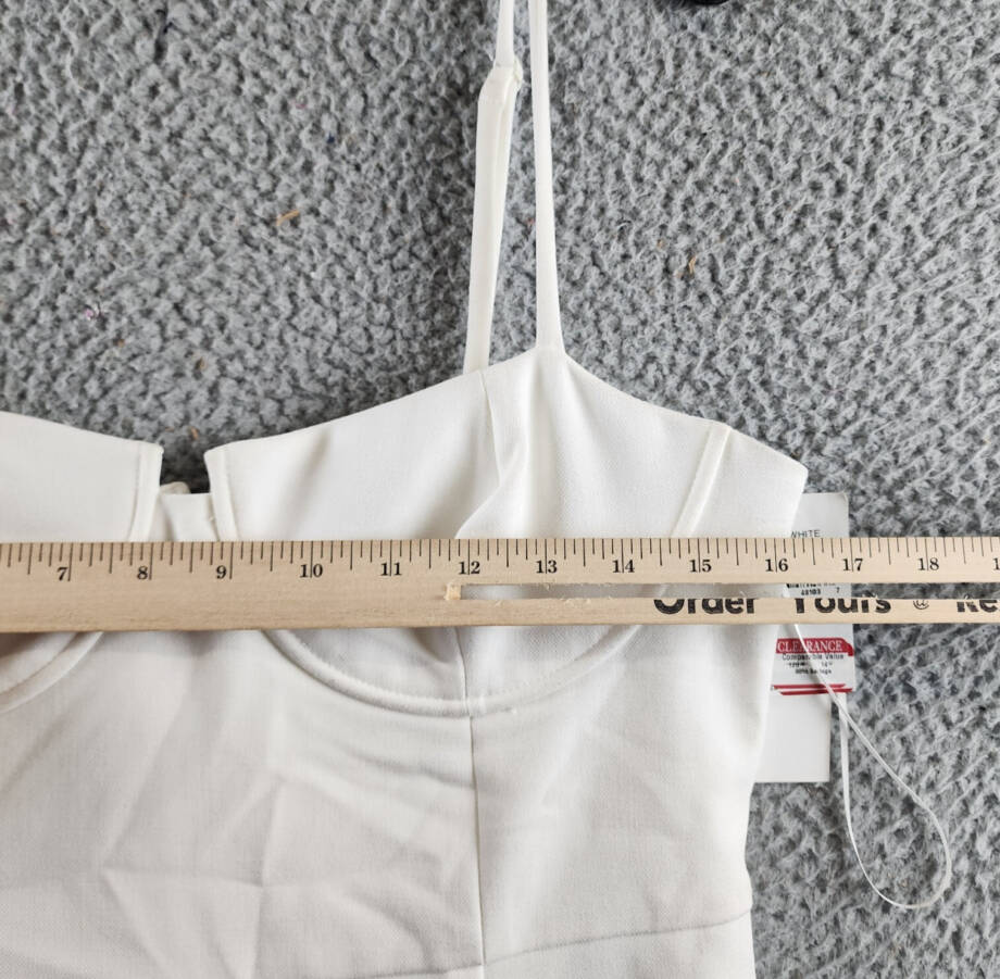 FRENCH CONNECTION Whisper Corset Dress Women's 10 Sumer White Back Zip Closure