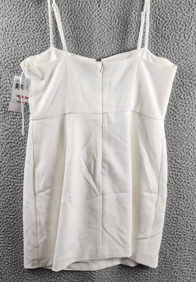 FRENCH CONNECTION Whisper Corset Dress Women's 10 Sumer White Back Zip Closure