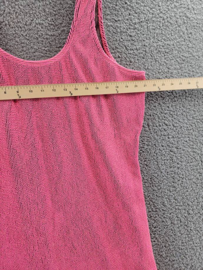 Royalty By Maluma Metallic Mini Bodycon Dress Women's XXXL Hot Pink Scoop Neck