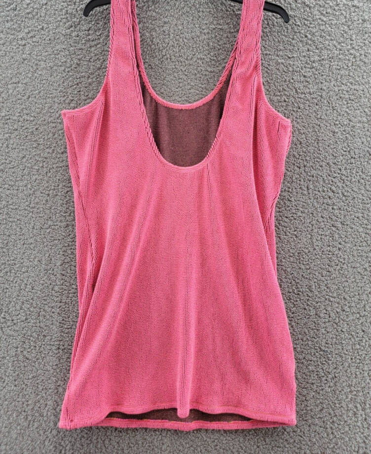 Royalty By Maluma Metallic Mini Bodycon Dress Women's XXXL Hot Pink Scoop Neck