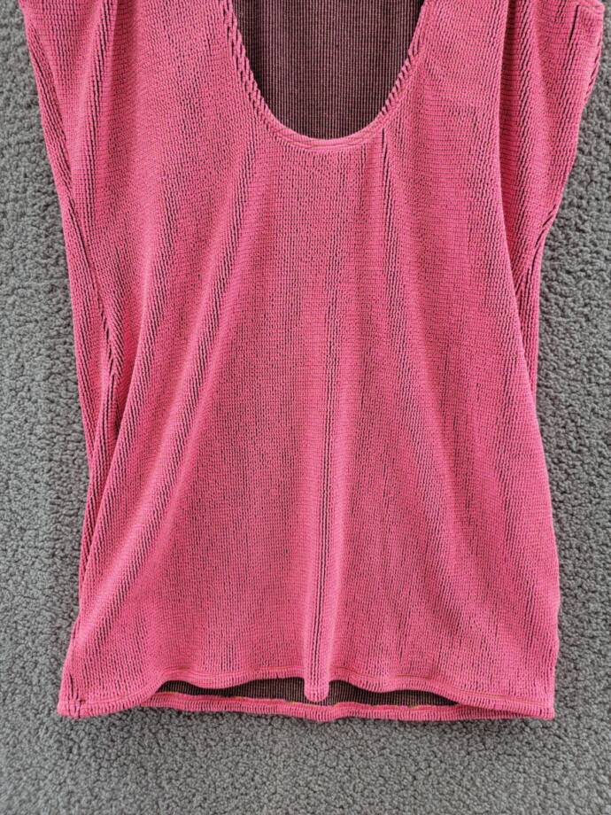 Royalty By Maluma Metallic Mini Bodycon Dress Women's XXXL Hot Pink Scoop Neck