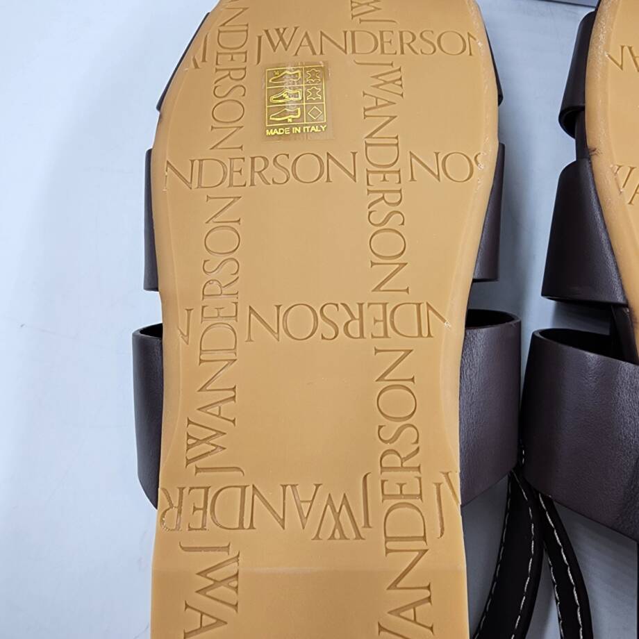 JW Anderson Buckled Fisherman Sandals Men's 41/8 US Dark Brown Buckled Closure