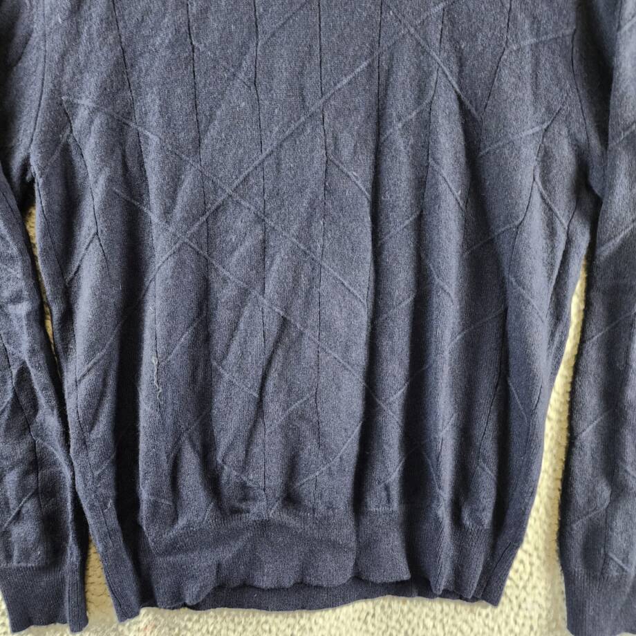 The Men's Store at Bloomingdale's Cashmere Novelty Stitch Sweater Men's L Navy