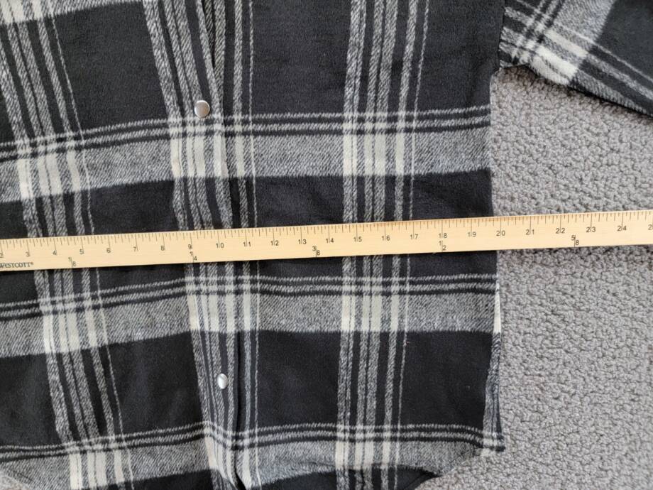 Steve Madden Sophia Flannel Plaid Shirt Jacket Women's XS Black/Ivory Wool Blend