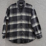 Steve Madden Sophia Wool Blend Plaid Shirt Jacket Women's S Black/Ivory L/S