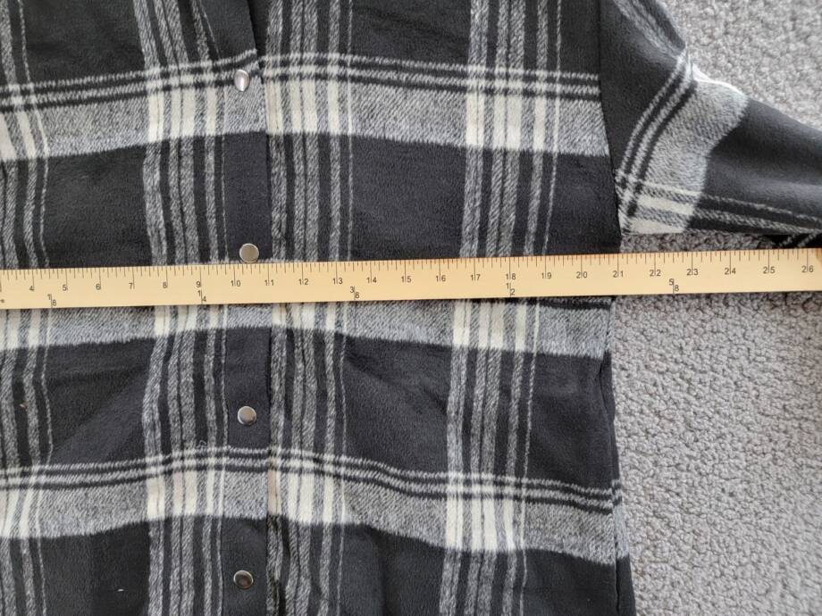 Steve Madden Sophia Wool Blend Plaid Shirt Jacket Women's S Black/Ivory L/S