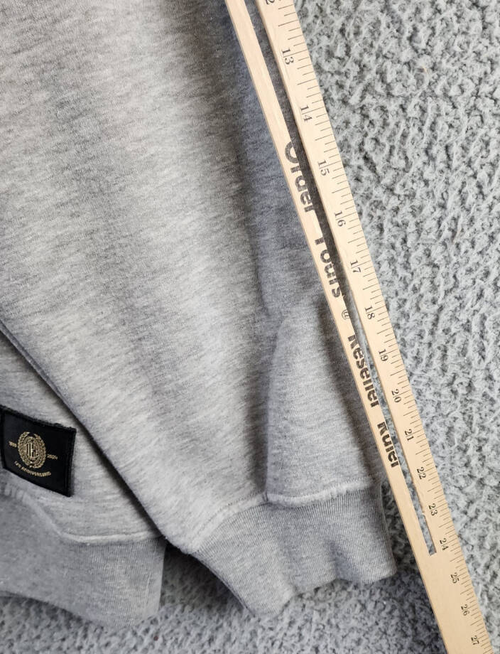 A.C. Milan Crew Neck Fleece Sweatshirt Men's XL Light Grey Heather Long Sleeve