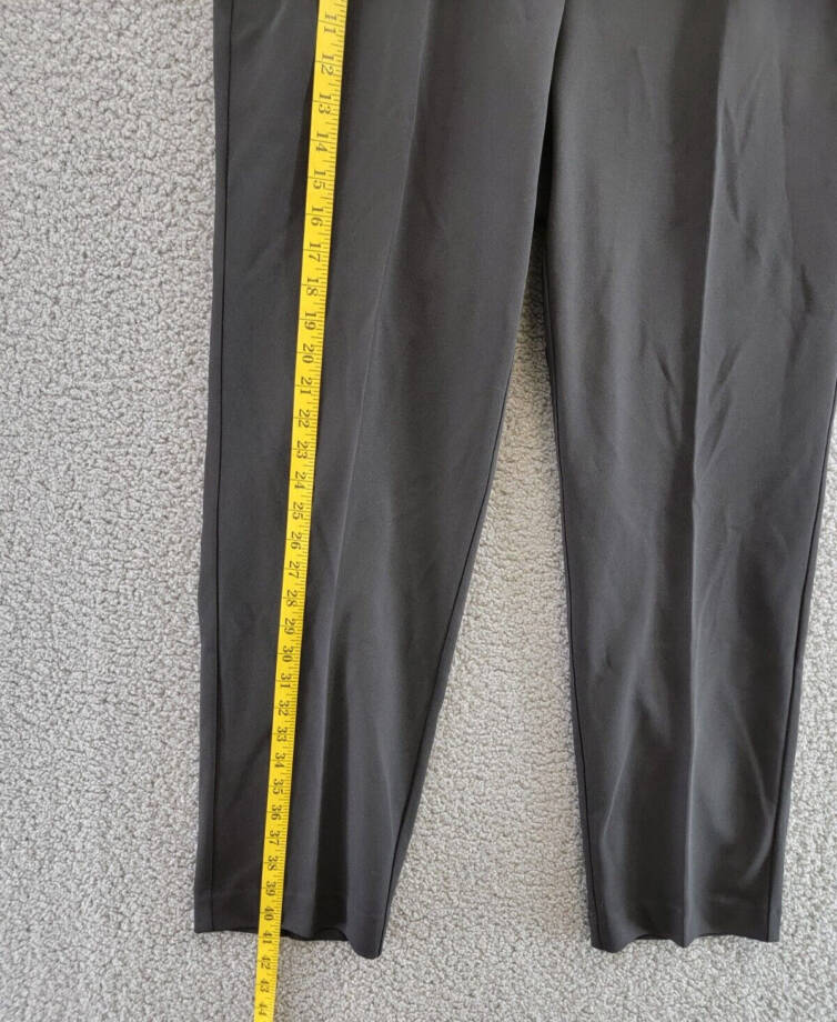 Bar III Plus Size Button-Detail Straight-Leg Pull-On Pants Women's 1X Black