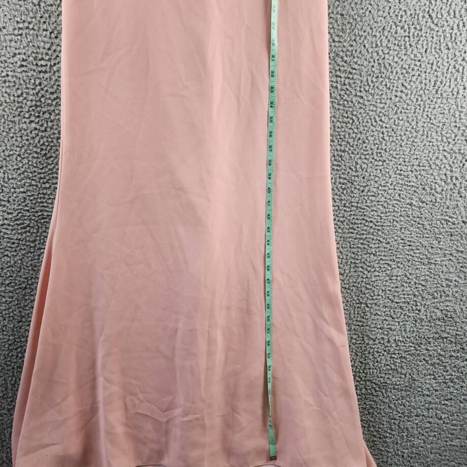 Eliza J Bow Back Halter Gown Women's 10 Blush Sleeveless Back Zip Closure