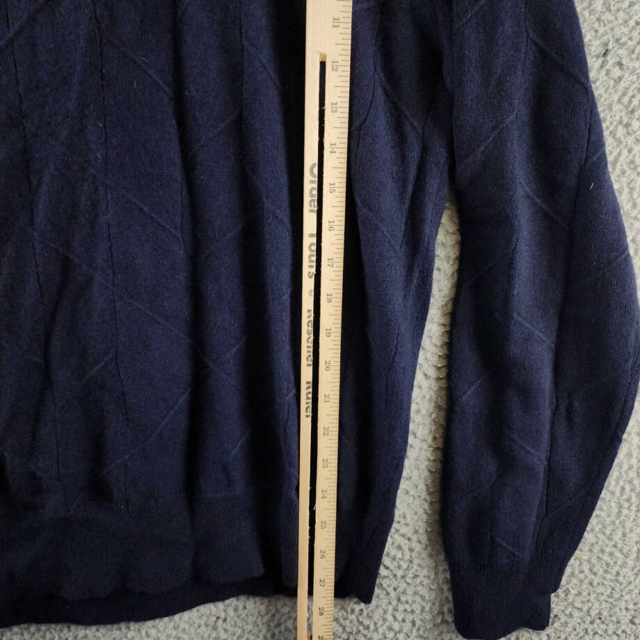 The Men's Store at Bloomingdale's Cashmere Novelty Stitch Sweater Men's L Navy