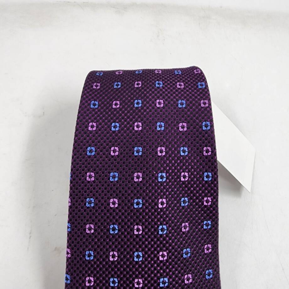 The Men's Store at Bloomingdale's Medallion Grid Silk Classic Tie Men's 8 Purple