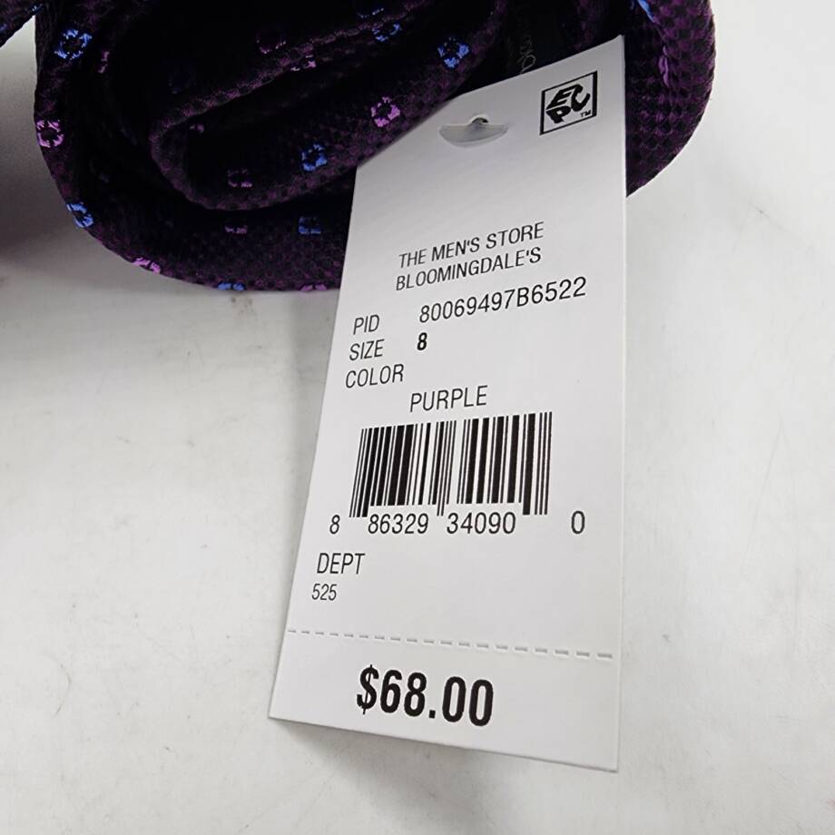 The Men's Store at Bloomingdale's Medallion Grid Silk Classic Tie Men's 8 Purple