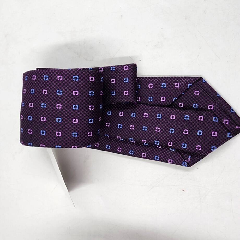 The Men's Store at Bloomingdale's Medallion Grid Silk Classic Tie Men's 8 Purple