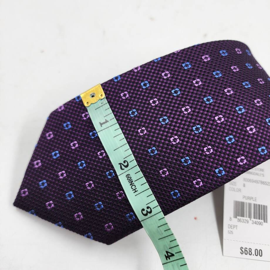 The Men's Store at Bloomingdale's Medallion Grid Silk Classic Tie Men's 8 Purple