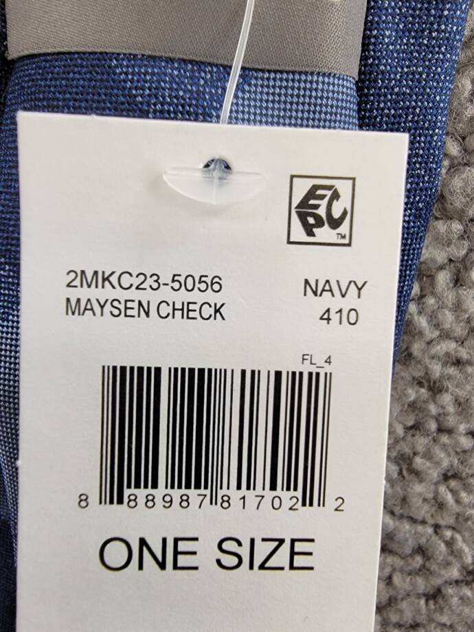 Michael Kors Maysen Check Tie Men's One Size Navy Classic Design Pointed Style