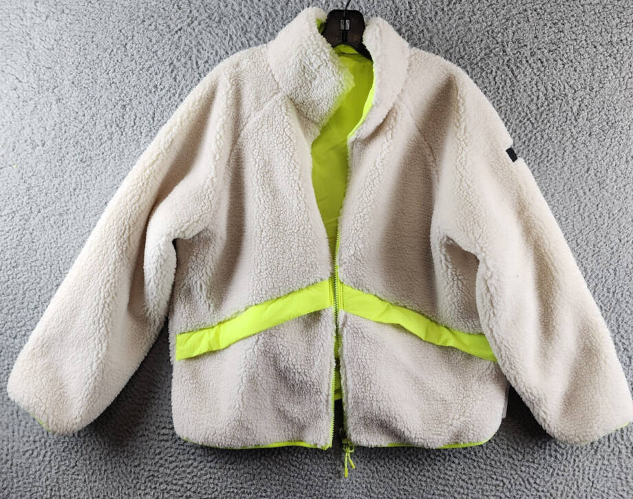 Calvin Klein Performance Reversible Sherpa Jacket Women's Chalk Safe M