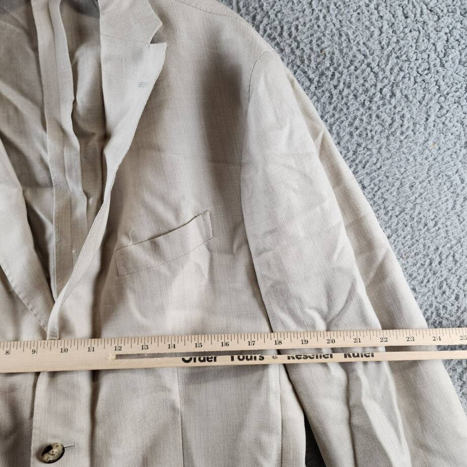 Boglioli Wool Cashmere Silk Blend Slim Fit K. Jacket Men's Natural Pockets 42