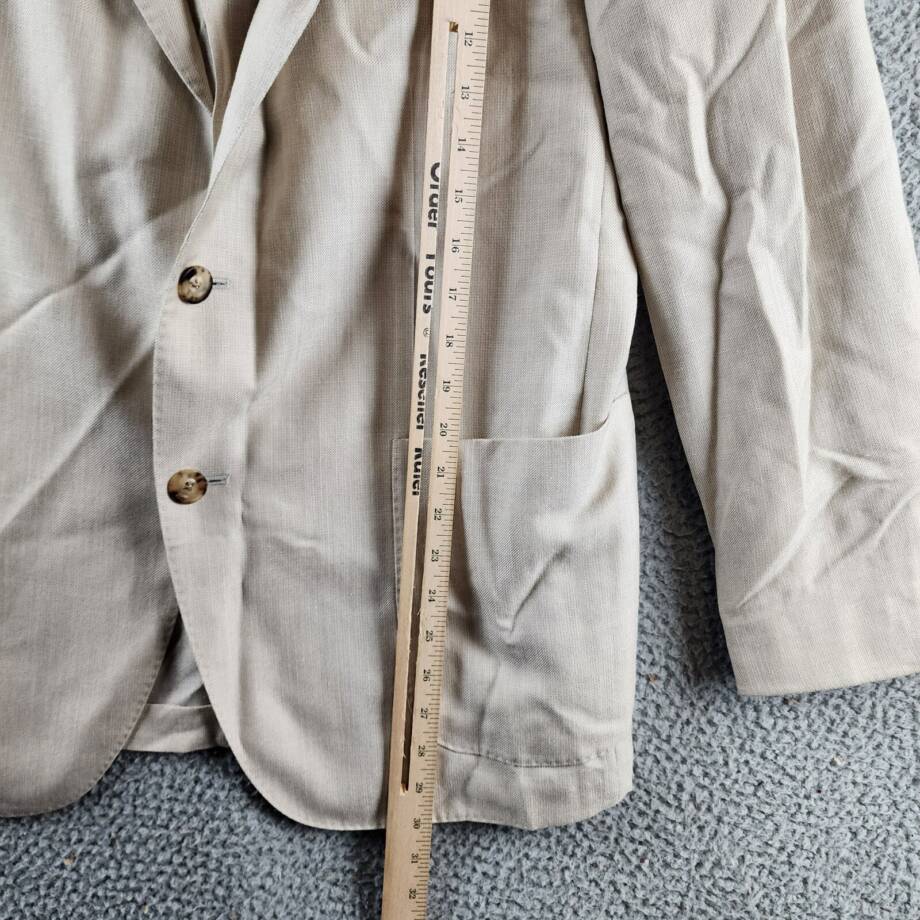 Boglioli Wool Cashmere Silk Blend Slim Fit K. Jacket Men's Natural Pockets 42