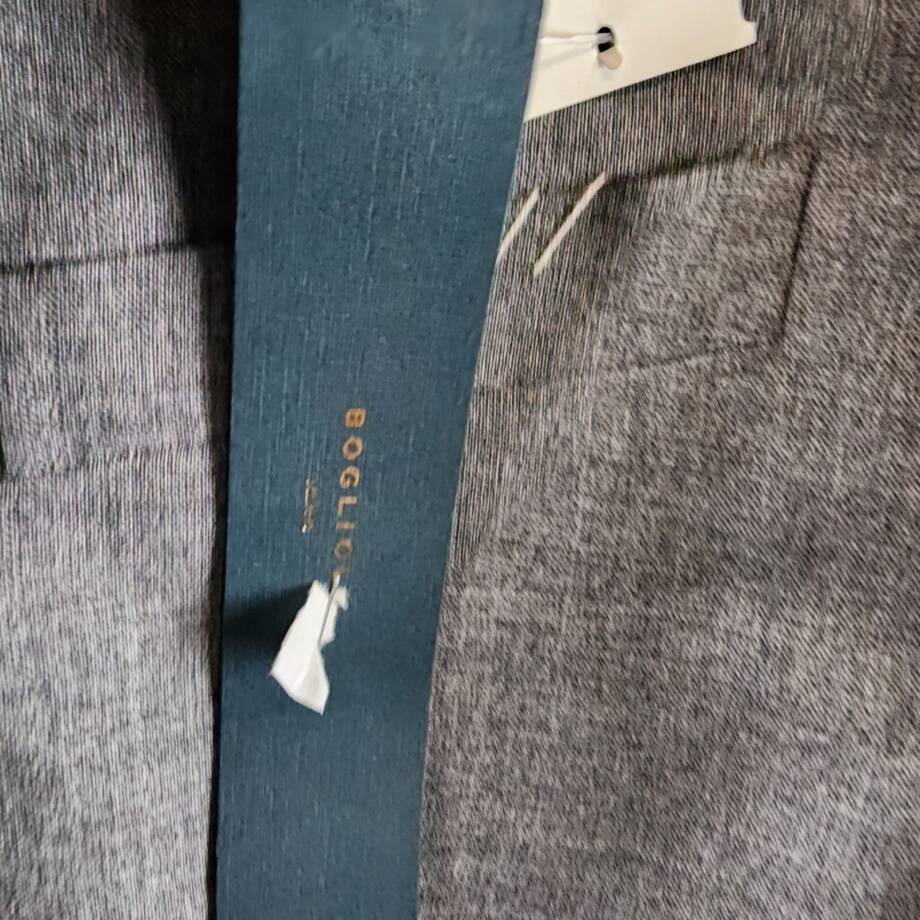 Boglioli Milano Melange Wool Blend Slim Fit Suit Jacket Men's 50C Grey Melance
