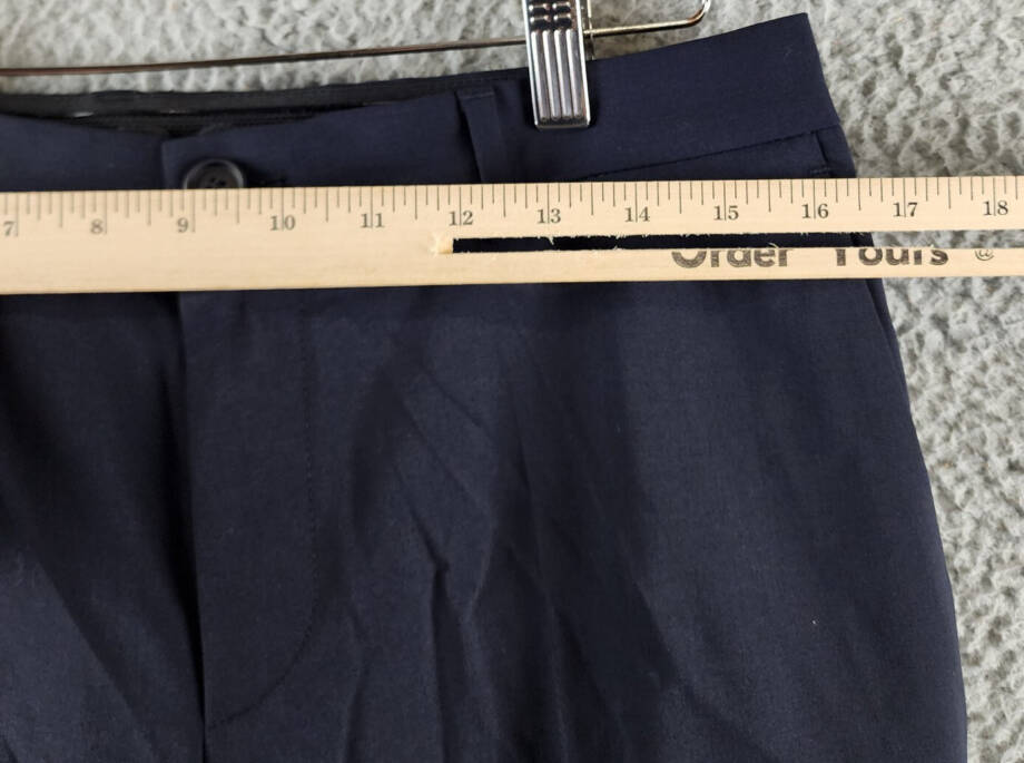 BOSS P-Genius CW-WG-243 Pants Men's 32R Dark Blue Virgin Wool Blend Mid Rise