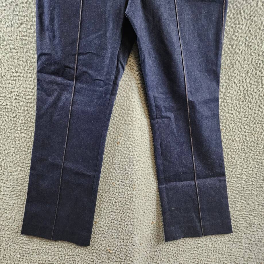 Veronica Beard Kimra High Rise Straight Leg Cropped Pants Women's 10 Dark Oxford