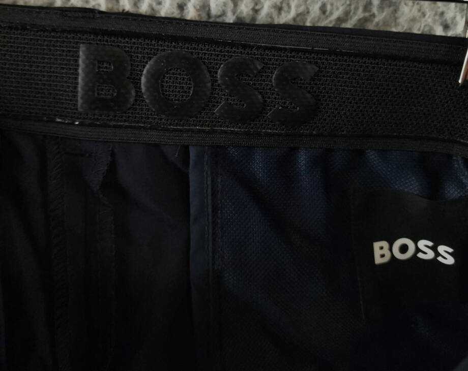 BOSS P-Genius CW-WG-243 Pants Men's 32R Dark Blue Virgin Wool Blend Mid Rise