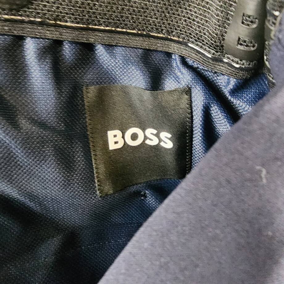 BOSS P-Genius CW-WG-243 Pants Men's 32R Dark Blue Virgin Wool Blend Mid Rise