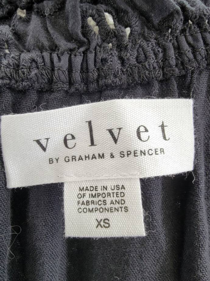 Velvet by Graham & Spencer Grace Ruffle Sleeve Mini Dress Women's XS Black Solid