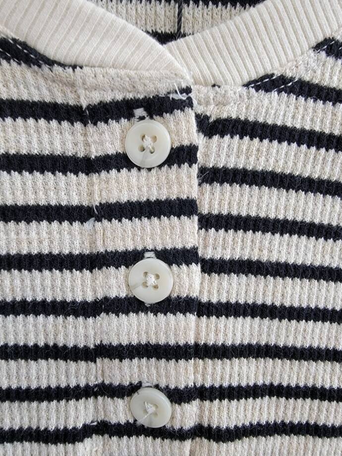 Joe's Jeans The Gisele Henley Half Sleeve Top Women's XS Creme Brule Pullover