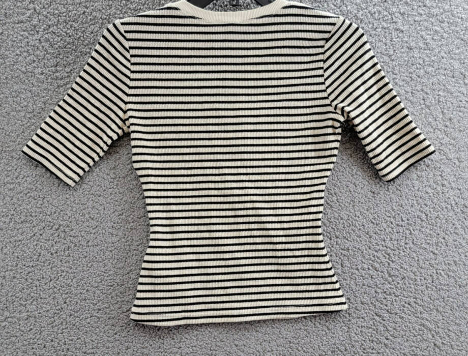 Joe's Jeans The Gisele Henley Half Sleeve Top Women's XS Creme Brule Pullover