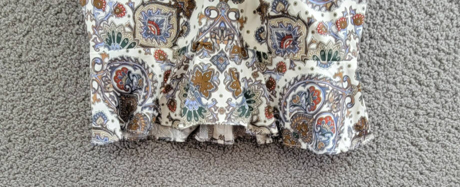 Veronica Beard Drey Kaleidoscope-Print Top Women's 00 Off-White Multi Back Zip