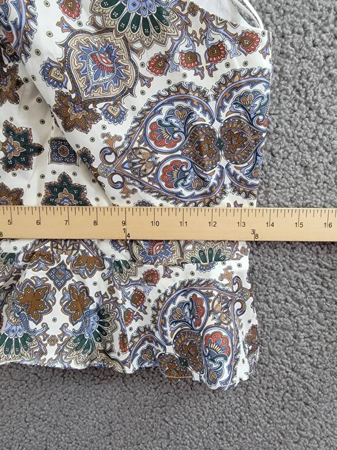 Veronica Beard Drey Kaleidoscope-Print Top Women's 00 Off-White Multi Back Zip