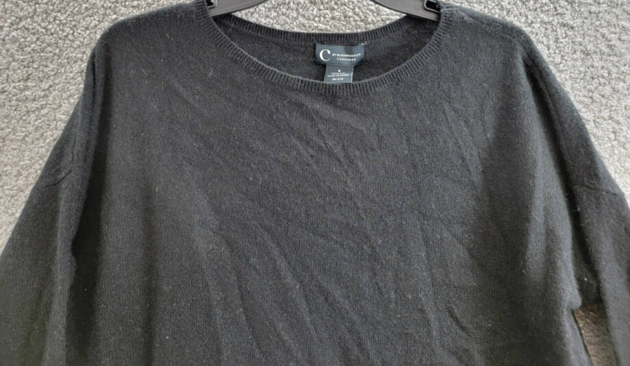 C by Bloomingdale's Cashmere Boat Neck Side Slit Asymmetrical Sweater Women's S