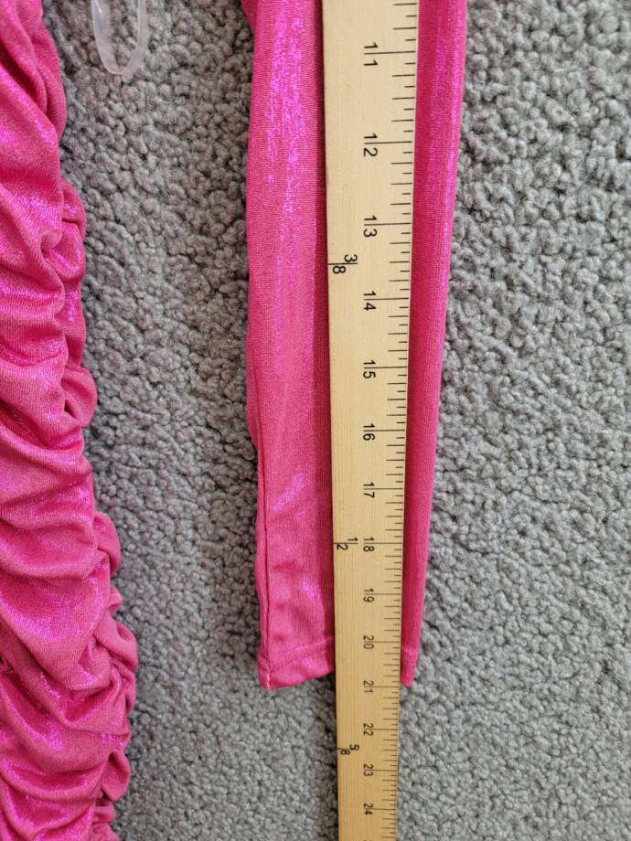 With Jules Ruched Sleeveless Dress & Shrug Set Big Girls M Bright Pink Back Zip